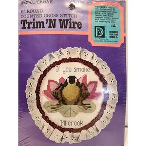 Designs for the Needle #8501 Croak Trim N Wire Frog If You Smoke I'll Croak